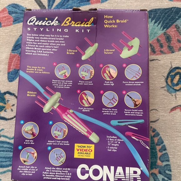 Unopened 90s CONAIR Quick Braid kit - Picture 3 of 4